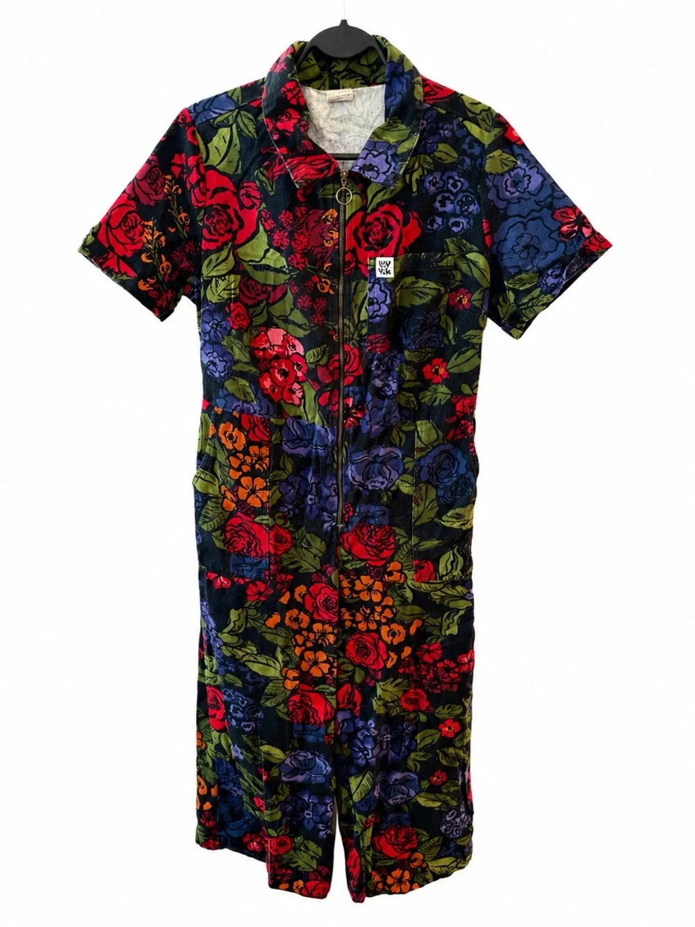 Lucy & Yak Organic Cotton Jumpsuit in Maria Print - Picture 1 of 8
